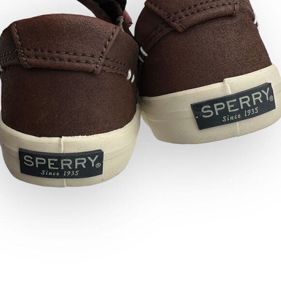 Sperry Kids Striper II LTT Jr Top Sider Lace Up Sneaker Shoes Brown Size 10M - Picture 8 of 10